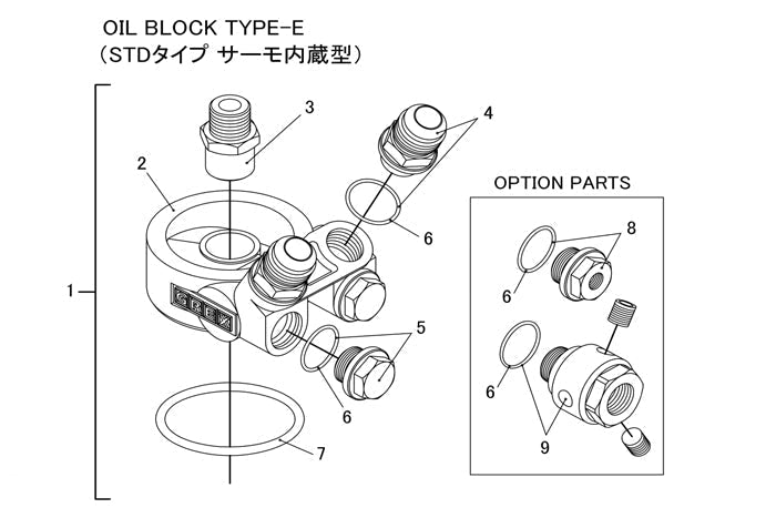 GReddy - Replacement Parts for GReddy Oil Cooler Block Adapter(s) Type E / B / F / I / G - 12401152