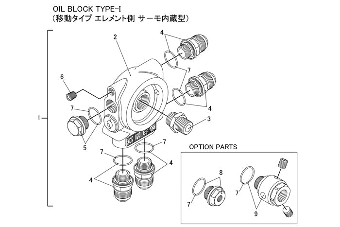 GReddy - GReddy Oil Cooler Filter Block Adapter Type-I - Remote Filter ( & Optional Bypass Tube ) - 12401114