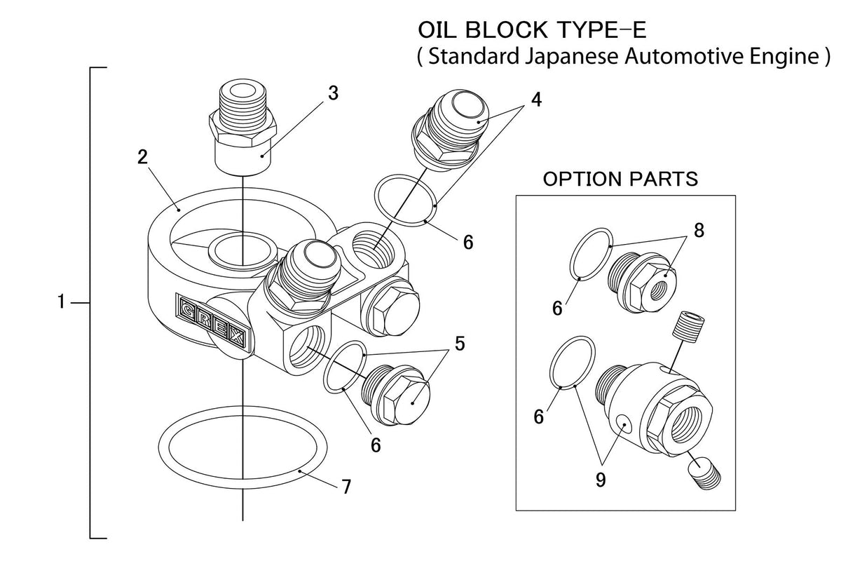 GReddy Oil Cooler Adapter Type-E Thread M20x1.5/AN8 - 12401125