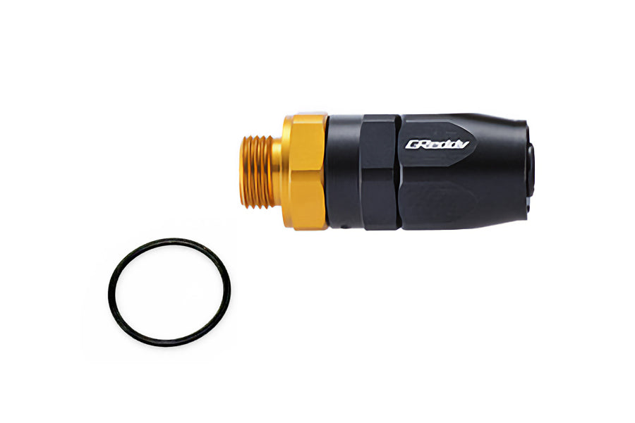 GReddy - GReddy low-profile proprietary M18 x P1.5 O-ring direct -10 male Swivel Hose End(s) - Black / Gold anodized - 12402154