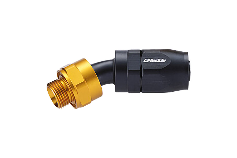 GReddy - GReddy low-profile proprietary M18 x P1.5 O-ring direct -10 male Swivel Hose End(s) - Black / Gold anodized - 12402154