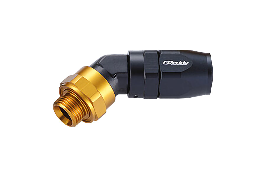 GReddy - GReddy low-profile proprietary M18 x P1.5 O-ring direct -10 male Swivel Hose End(s) - Black / Gold anodized - 12402154