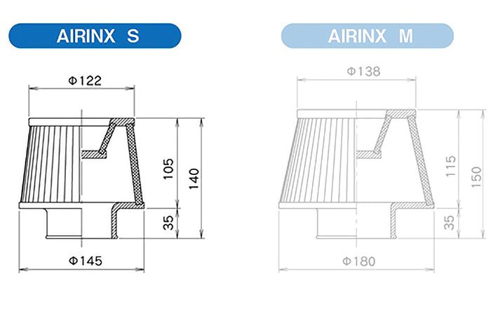 GReddy - GReddy Airinx S General Purpose Universal Air Filter (sm) - 12500603