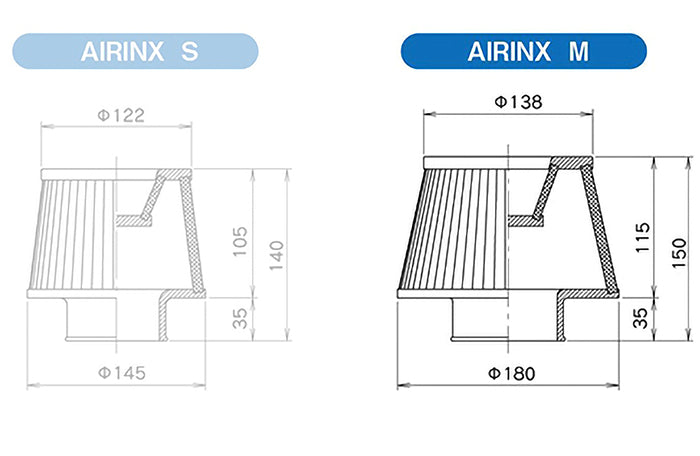 GReddy - GReddy Airinx M General Purpose Universal Air Filter (med) - 12500633