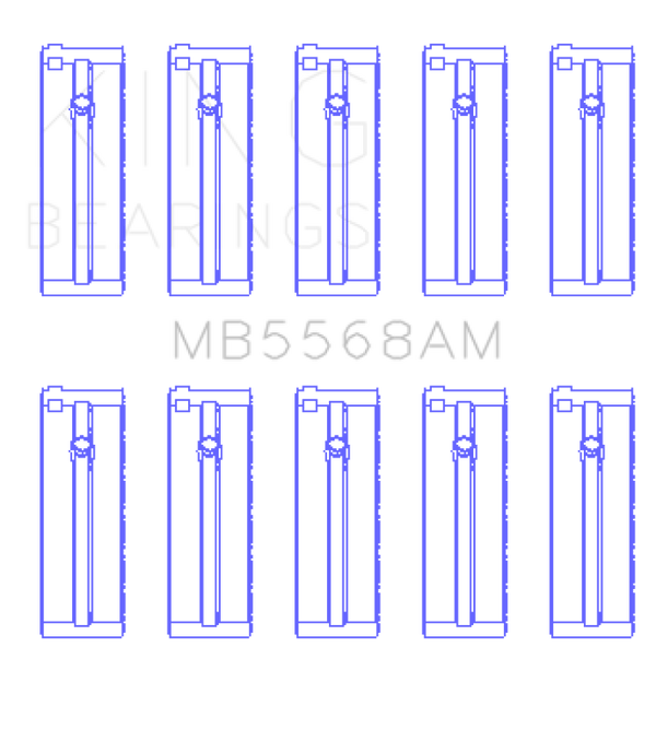 King Engine Bearings Honda D16A/Y/Z H22A4 F23A (Size +0.75mm) Main Bearing Set - MB5568AM0.75