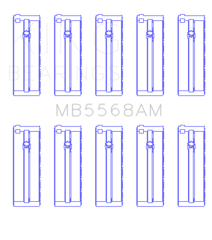 King Honda D16A/Y/Z H22A4 F23A (Size STD) Crankshaft Main Bearing Set - MB5568AM