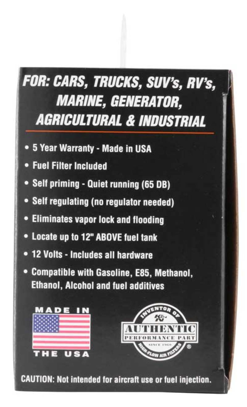 K&amp;N Performance Electric Fuel Pump 1.5-4 PSI - 81-0401