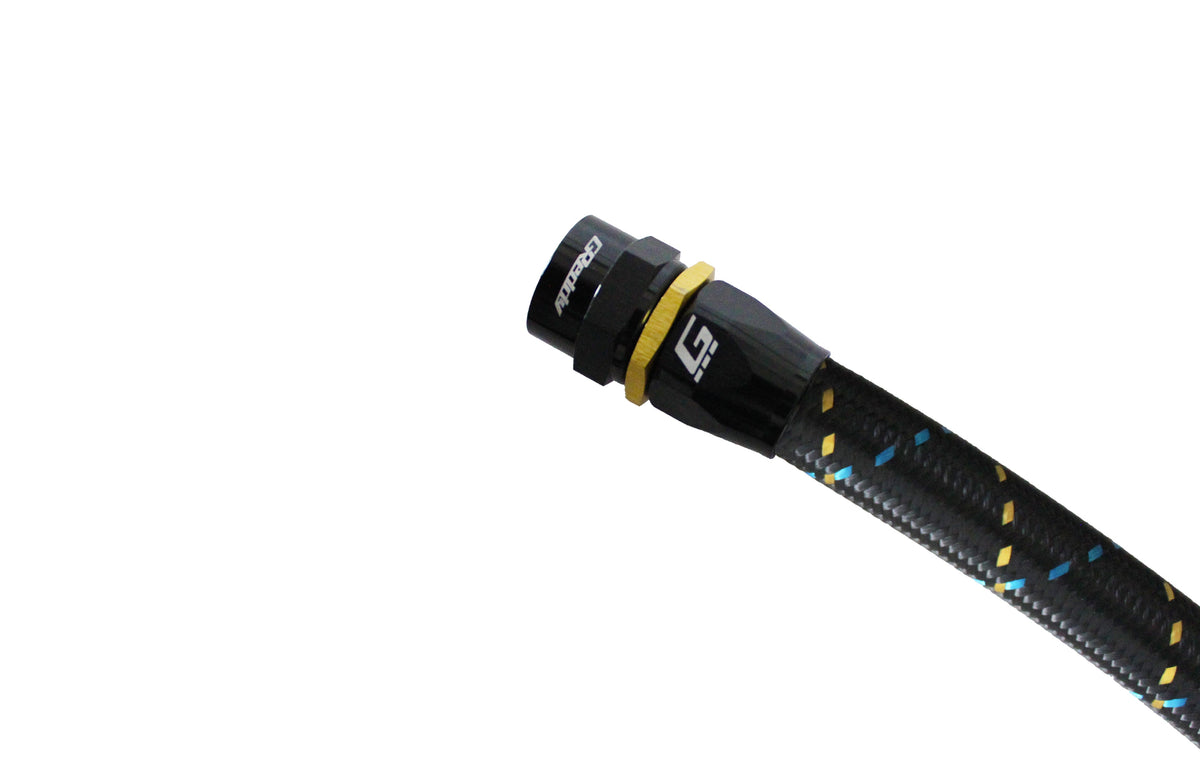 GReddy - GReddy -04 AN Swivel Hose End(s) - Black / Gold anodized - 12800460