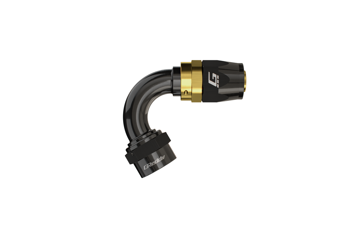 GReddy - GReddy -06 AN Swivel Hose End(s) - Black / Gold anodized - 12800612