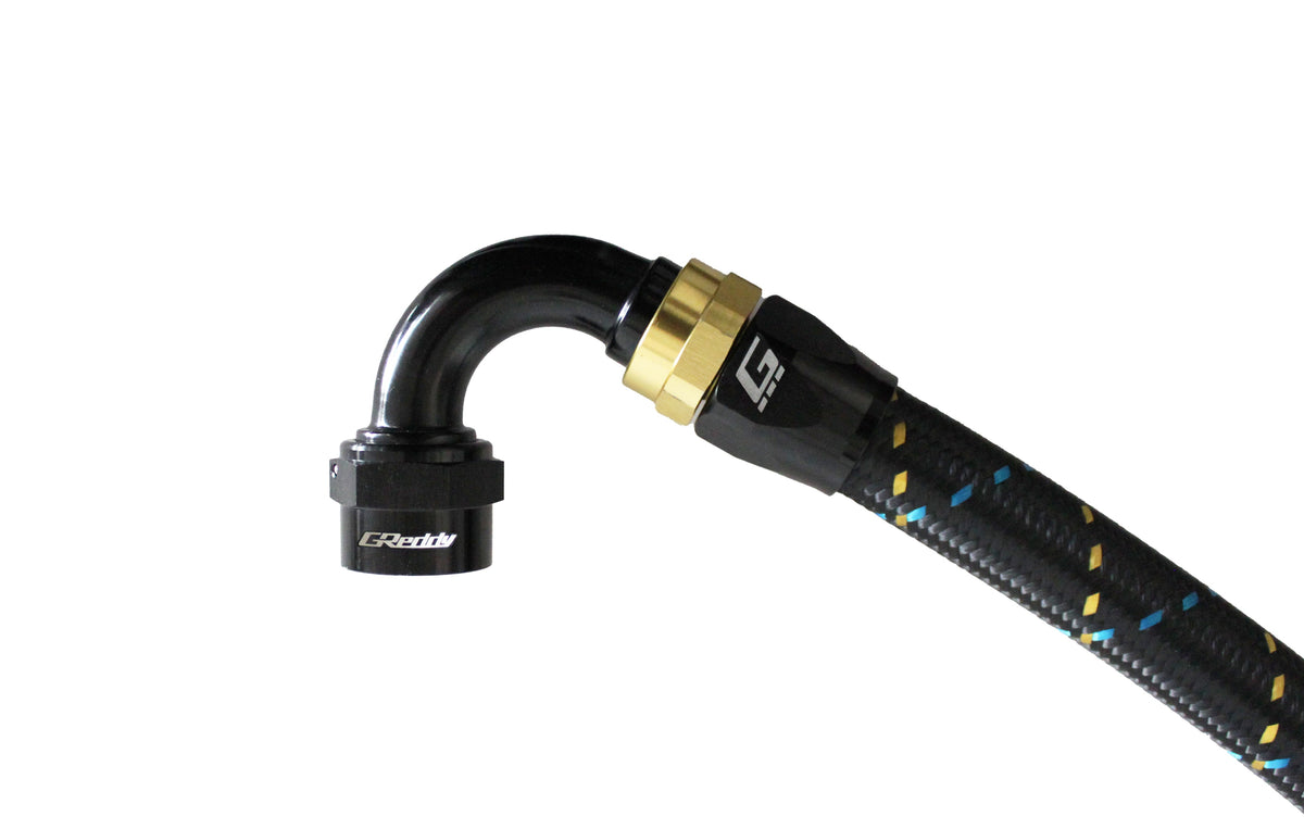 GReddy - GReddy -04 AN Swivel Hose End(s) - Black / Gold anodized - 12800460