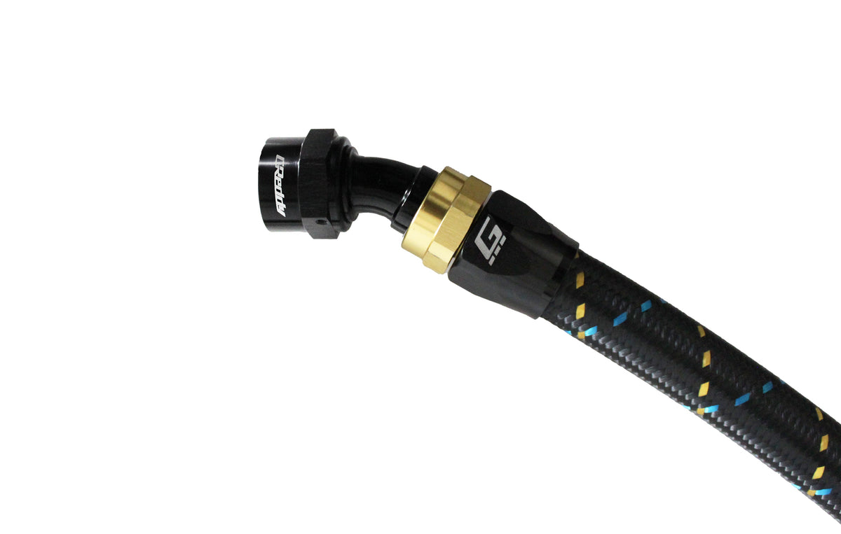 GReddy - GReddy -04 AN Swivel Hose End(s) - Black / Gold anodized - 12800460