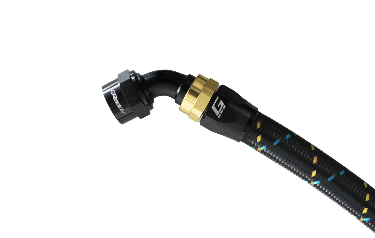 GReddy - GReddy -04 AN Swivel Hose End(s) - Black / Gold anodized - 12800460