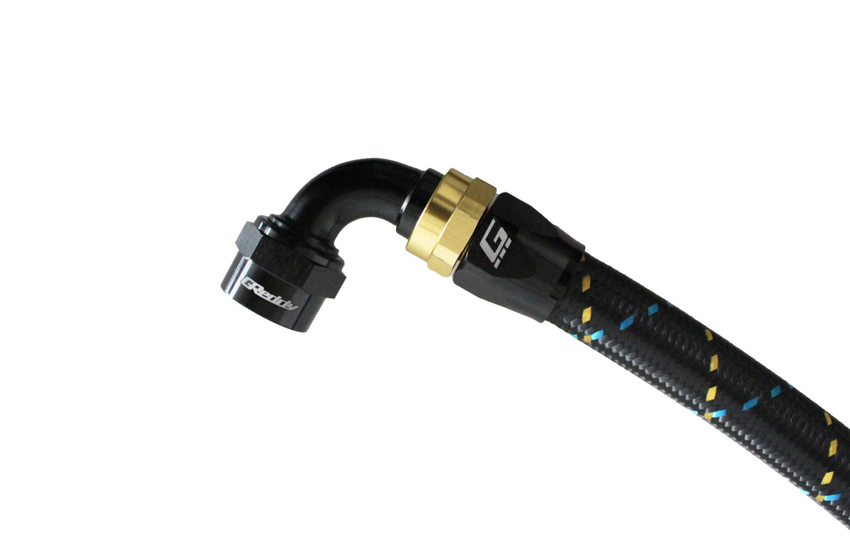 GReddy - GReddy -04 AN Swivel Hose End(s) - Black / Gold anodized - 12800460