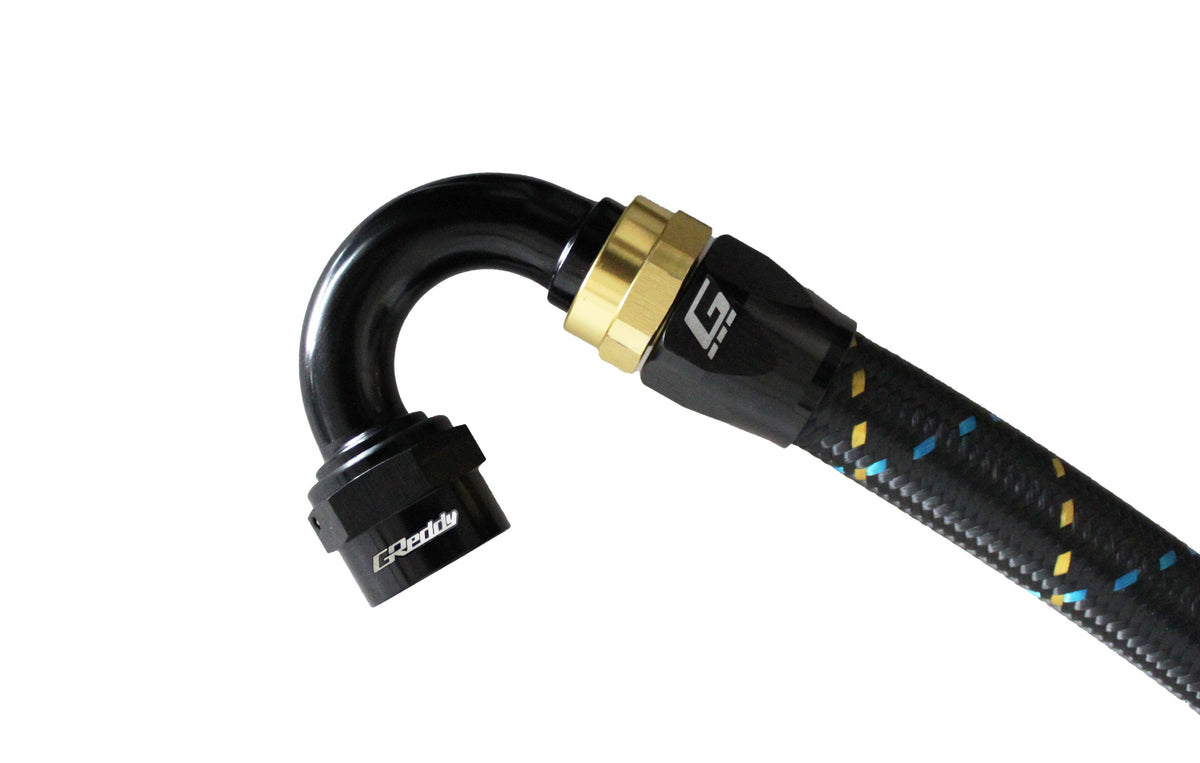 GReddy - GReddy -08 AN Swivel Hose End(s) - Black / Gold anodized - 12800830