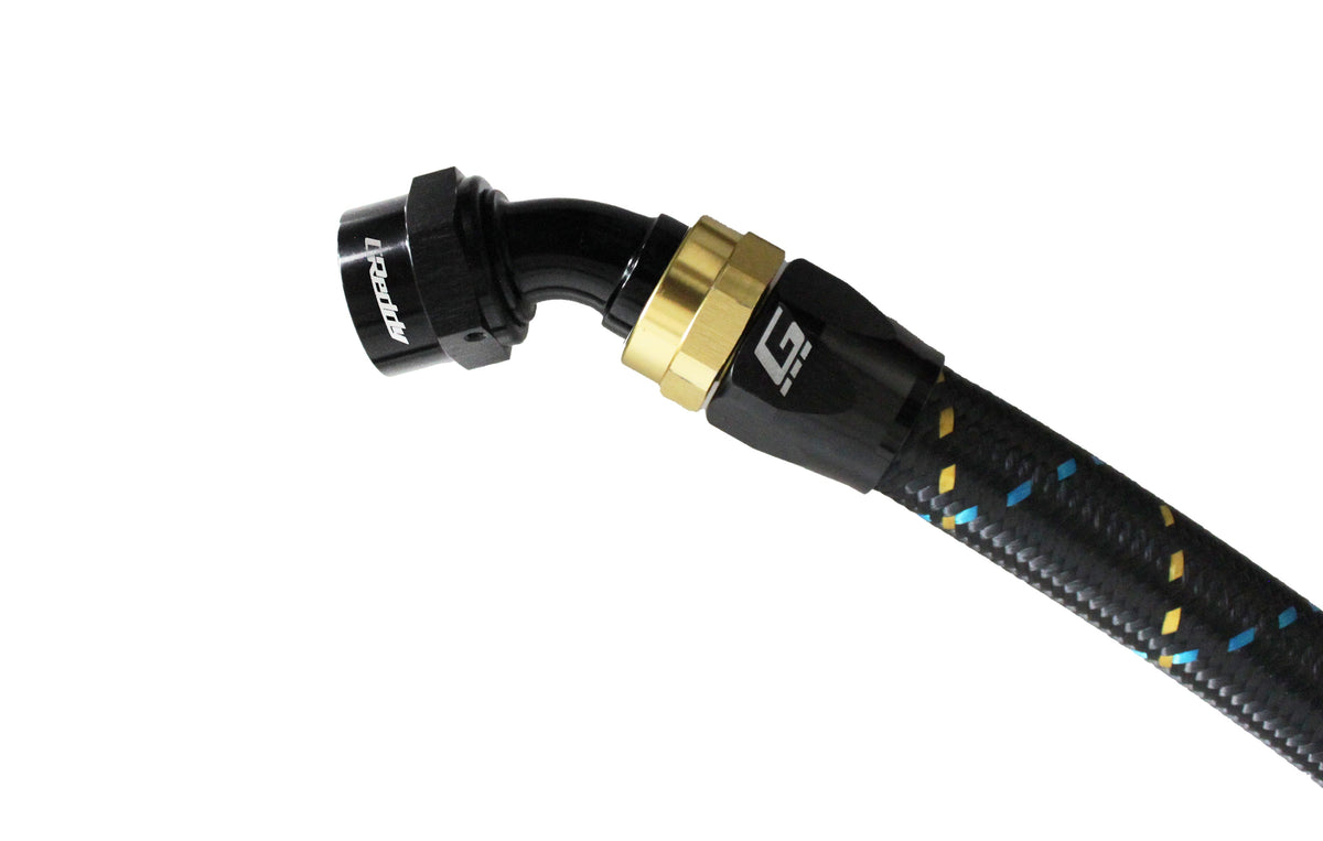 GReddy - GReddy -08 AN Swivel Hose End(s) - Black / Gold anodized - 12800815