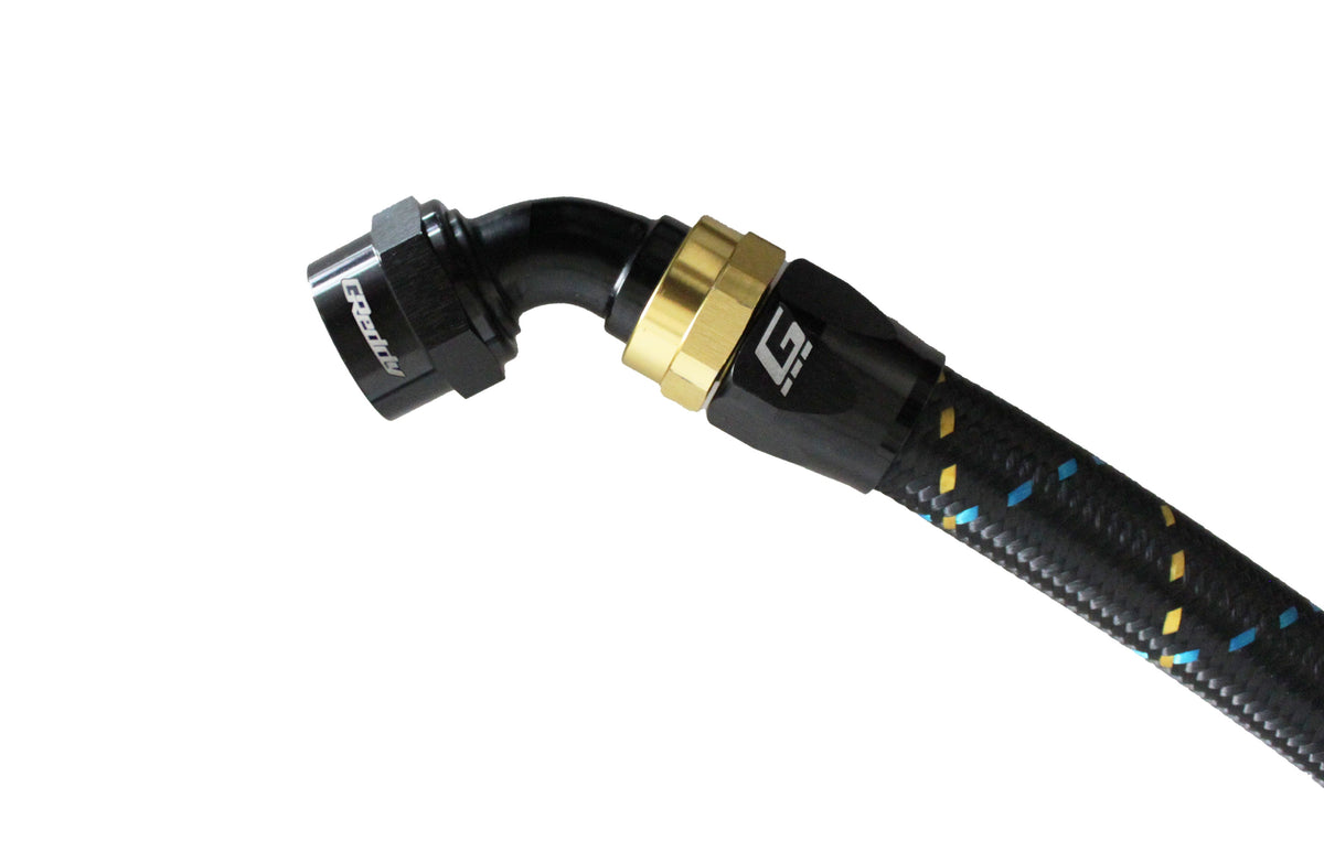 GReddy - GReddy -08 AN Swivel Hose End(s) - Black / Gold anodized - 12800815