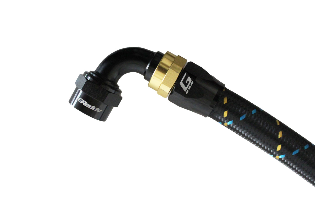 GReddy - GReddy -08 AN Swivel Hose End(s) - Black / Gold anodized - 12800815