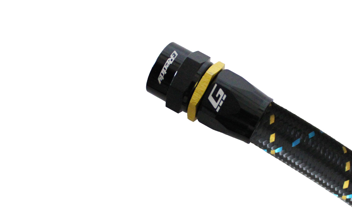 GReddy - GReddy -10 AN Swivel Hose End(s) - Black / Gold anodized - 12801045