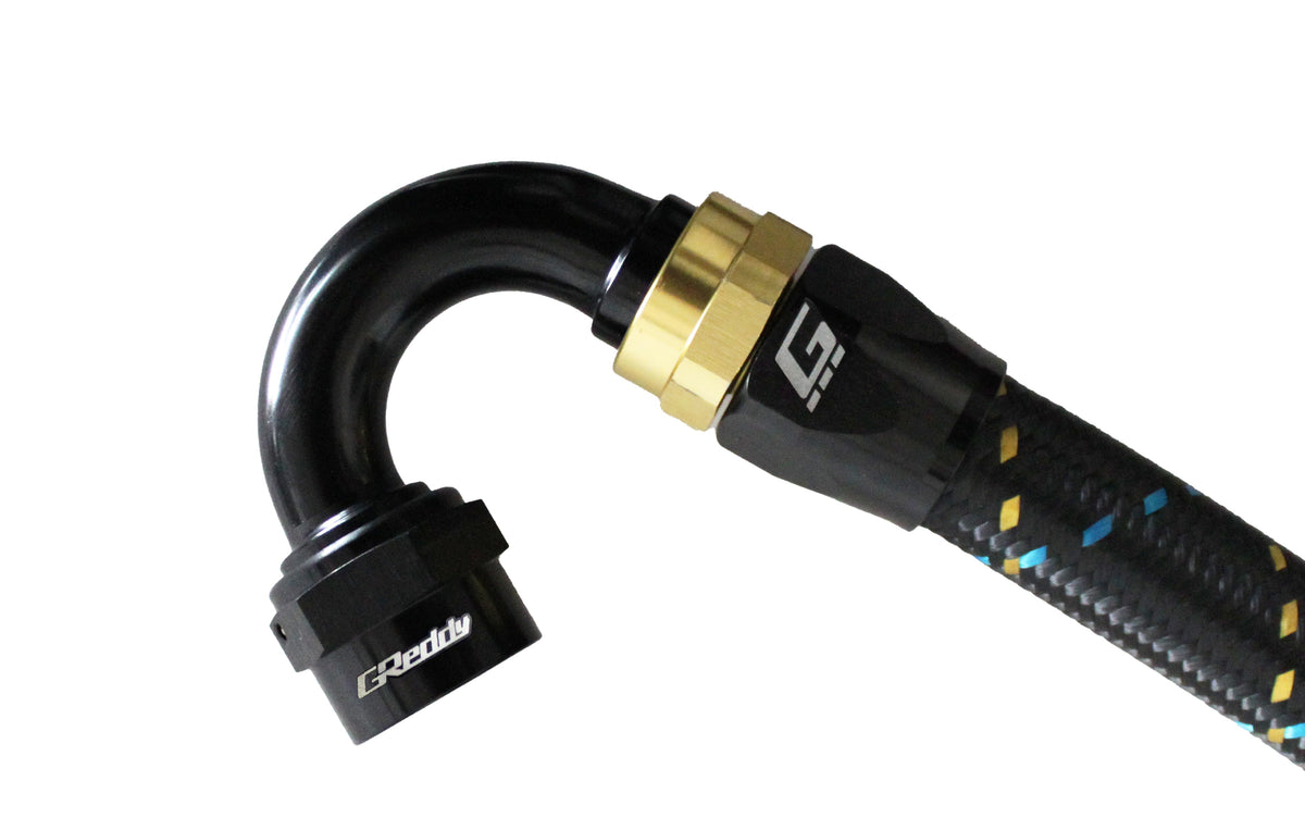 GReddy - GReddy -10 AN Swivel Hose End(s) - Black / Gold anodized - 12801018