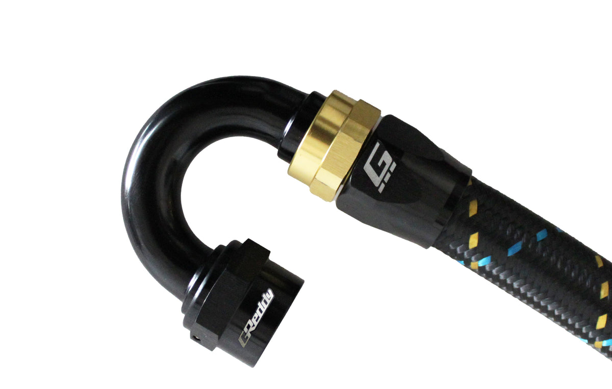 GReddy - GReddy -10 AN Swivel Hose End(s) - Black / Gold anodized - 12801045