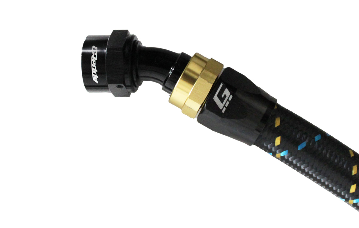 GReddy - GReddy -10 AN Swivel Hose End(s) - Black / Gold anodized - 12801030