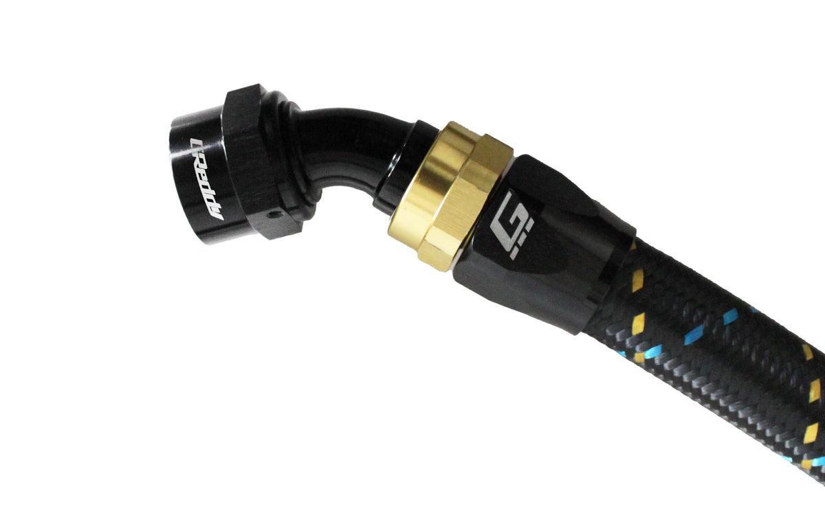 GReddy - GReddy -10 AN Swivel Hose End(s) - Black / Gold anodized - 12801030