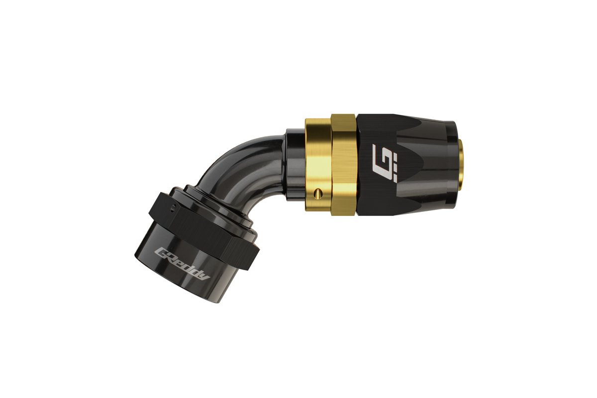 GReddy - GReddy -10 AN Swivel Hose End(s) - Black / Gold anodized - 12801018