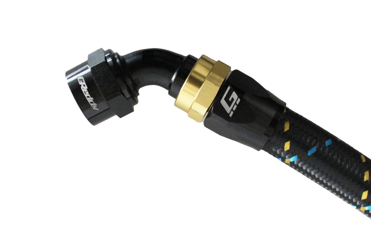 GReddy - GReddy -10 AN Swivel Hose End(s) - Black / Gold anodized - 12801030