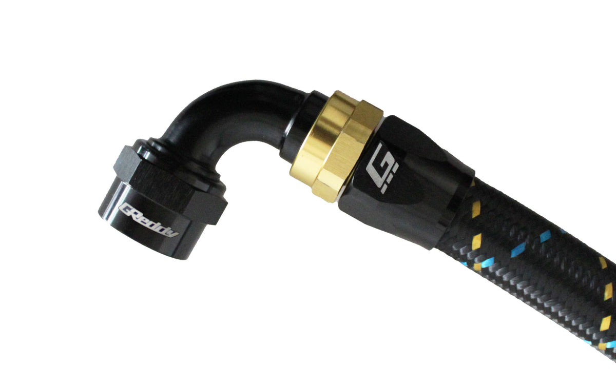 GReddy - GReddy -10 AN Swivel Hose End(s) - Black / Gold anodized - 12801015