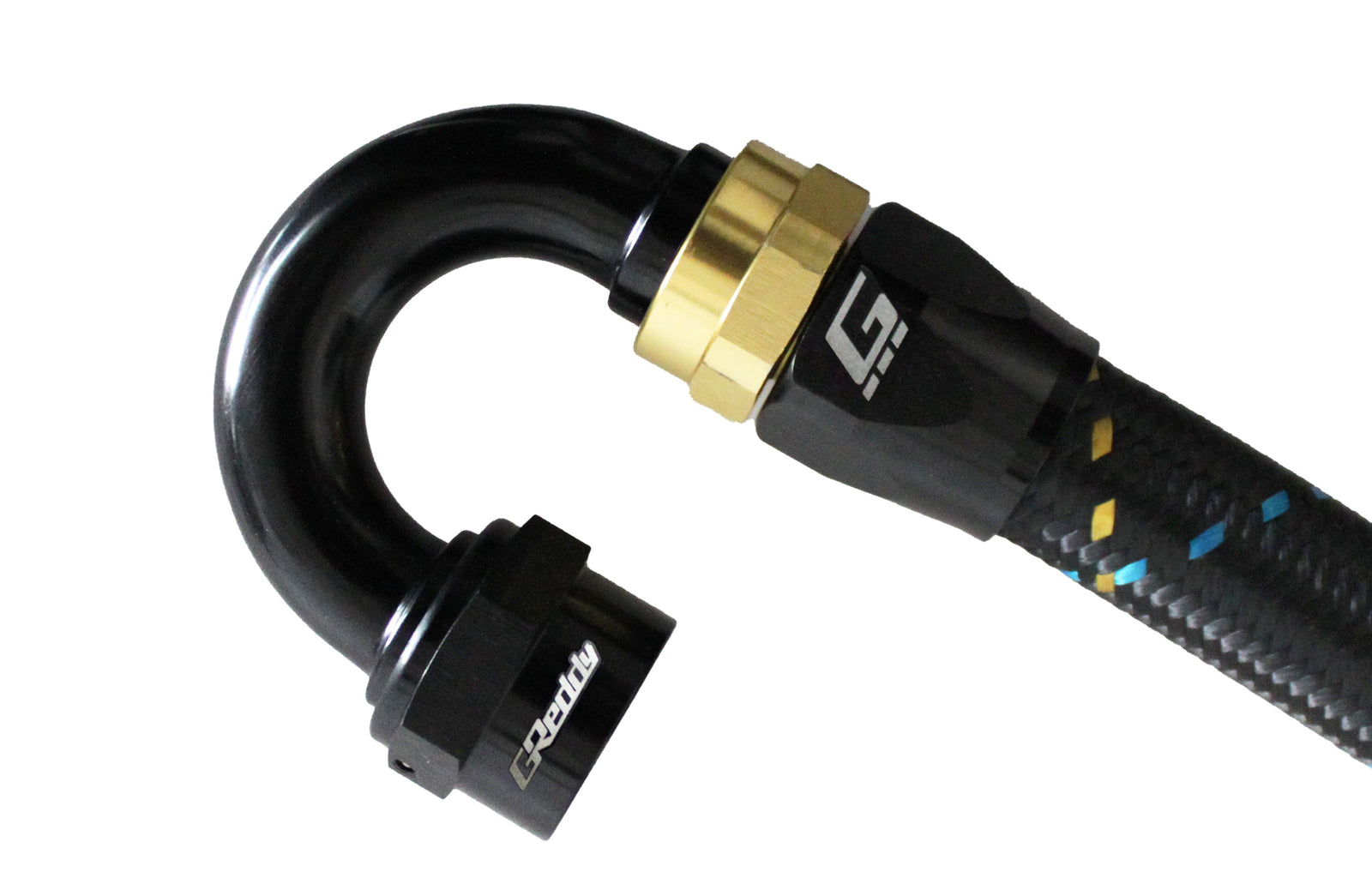 GReddy - GReddy -12 AN Swivel Hose End(s) - Black / Gold anodized - 12801218