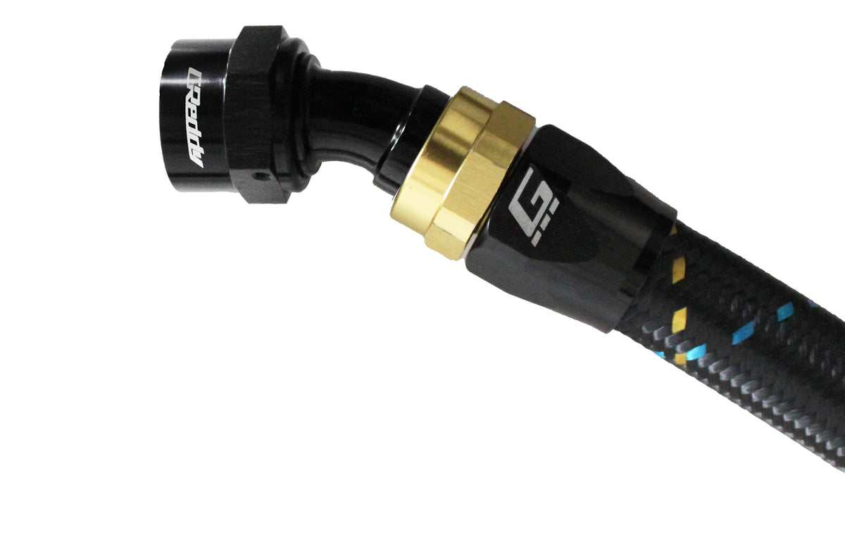 GReddy - GReddy -12 AN Swivel Hose End(s) - Black / Gold anodized - 12801245