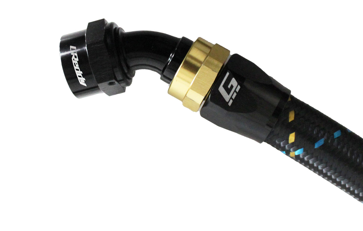GReddy - GReddy -12 AN Swivel Hose End(s) - Black / Gold anodized - 12801230