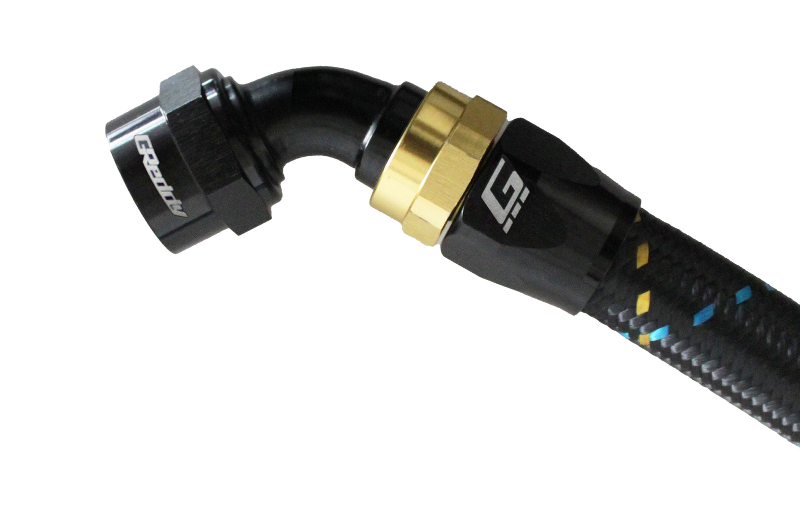 GReddy - GReddy -12 AN Swivel Hose End(s) - Black / Gold anodized - 12801260