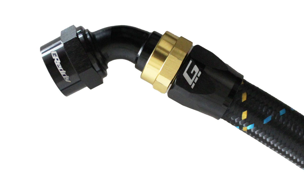 GReddy - GReddy -12 AN Swivel Hose End(s) - Black / Gold anodized - 12801230
