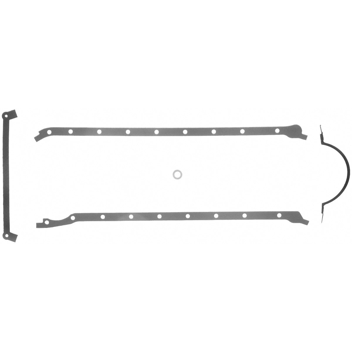Fel-Pro 1804 Engine Oil Pan Gasket Set Rubber-coated fiber - front view