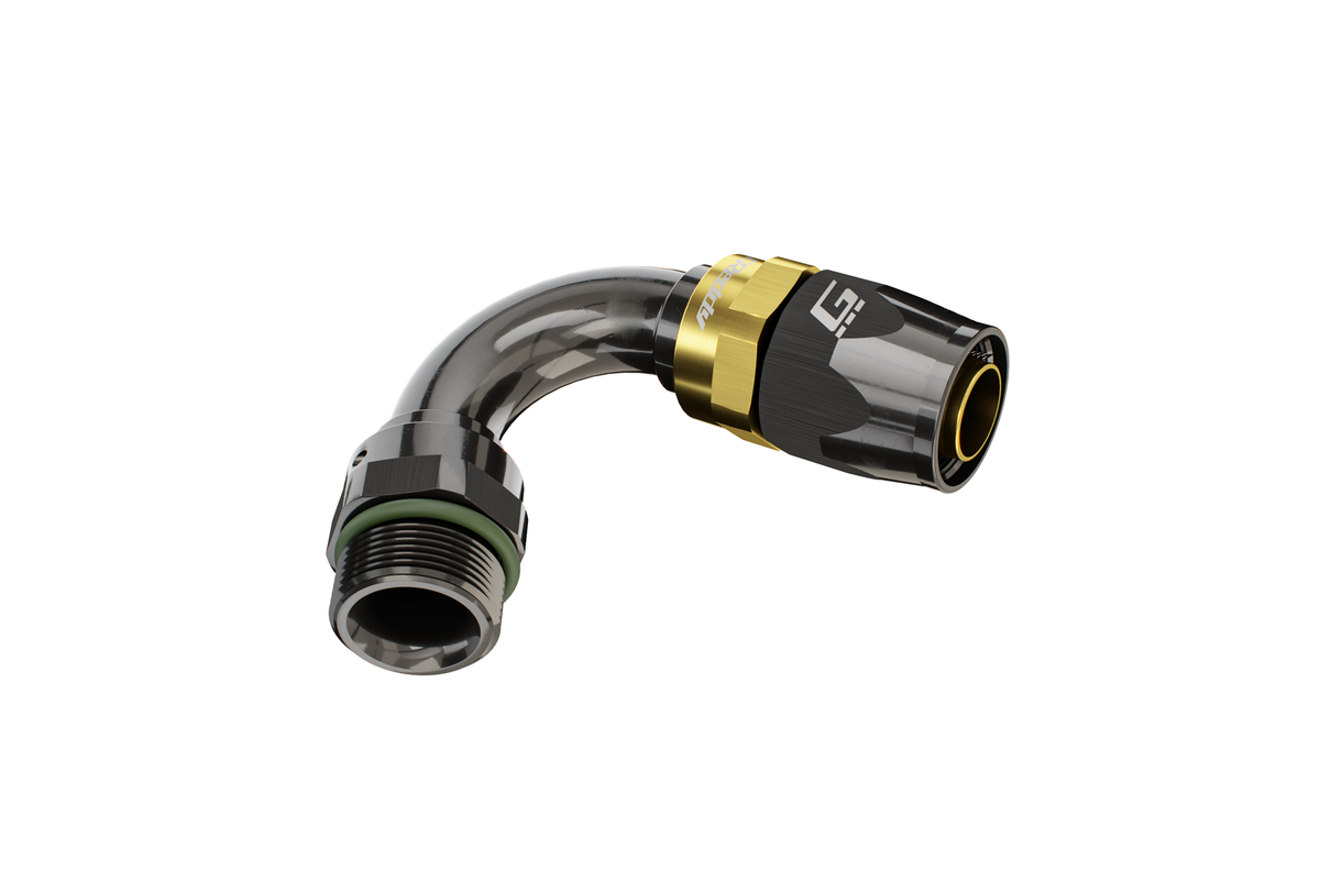 GReddy - GReddy -06 ORB male Swivel Hose End(s) - Black / Gold anodized - 12810690