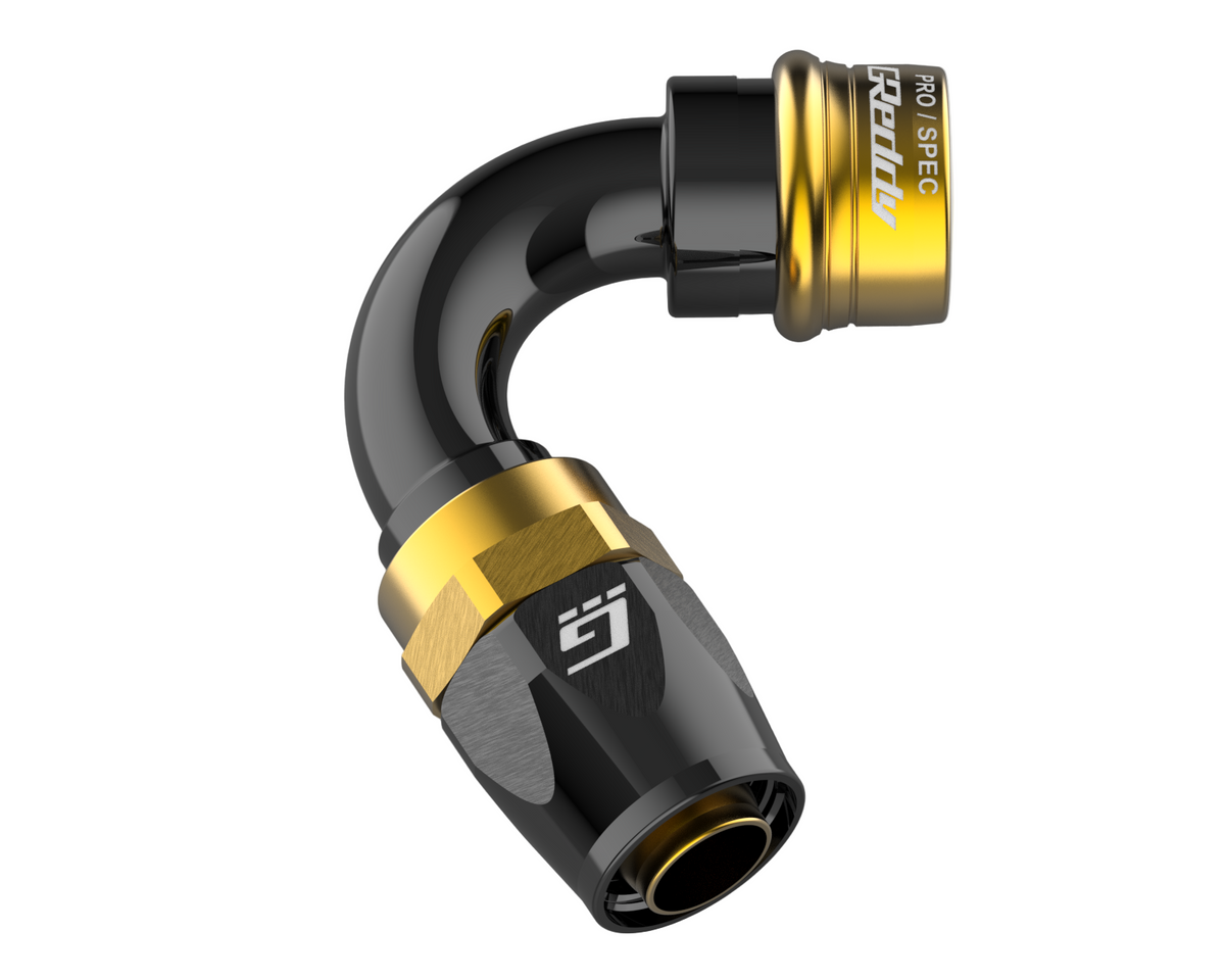 GReddy - GReddy PRO/SPEC -06 Quick-Release Swivel Hose End(s) - Black / Gold anodized - 12870604