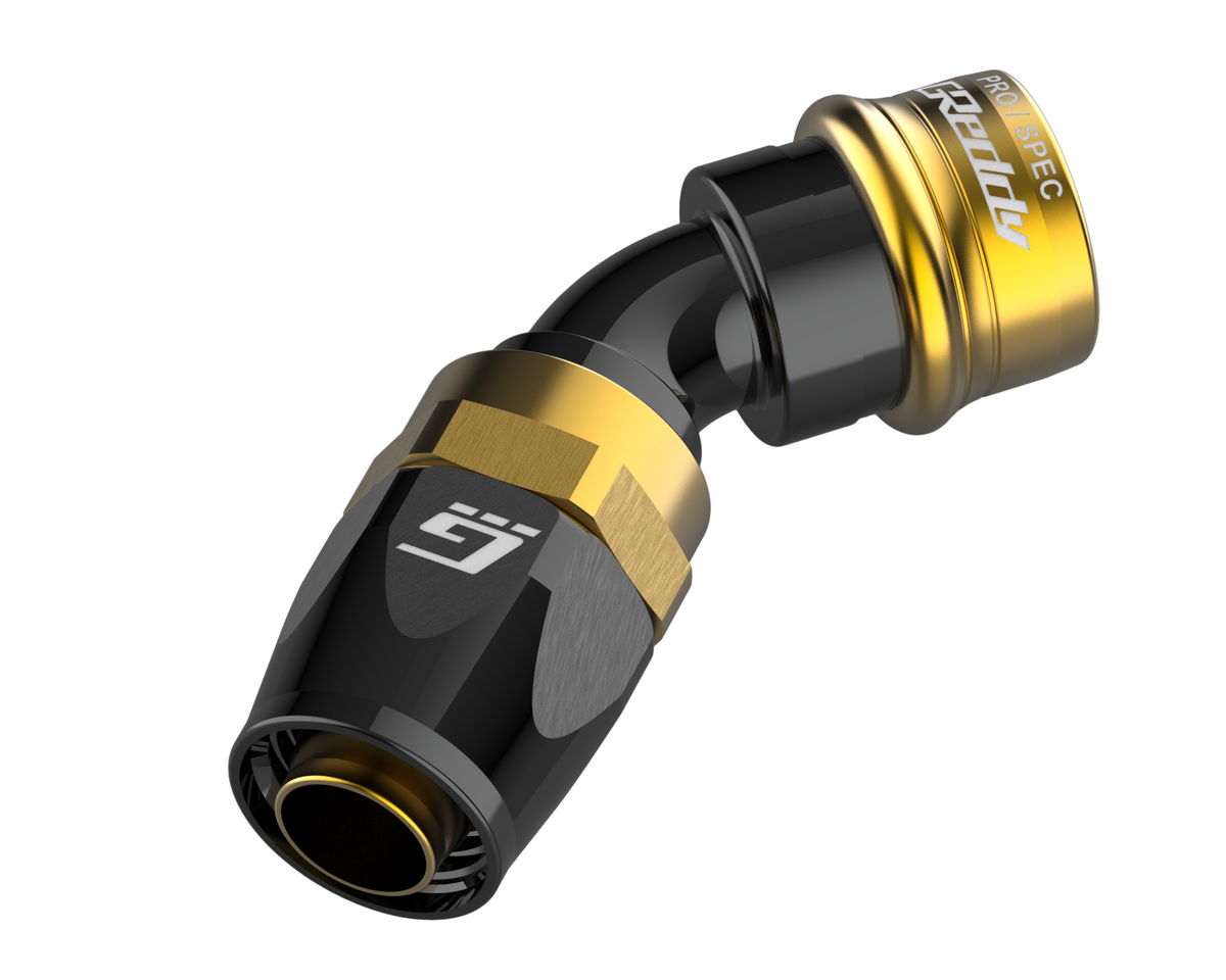GReddy - GReddy PRO/SPEC -12 Quick-Release Swivel Hose End(s) - Black / Gold anodized - 12861200