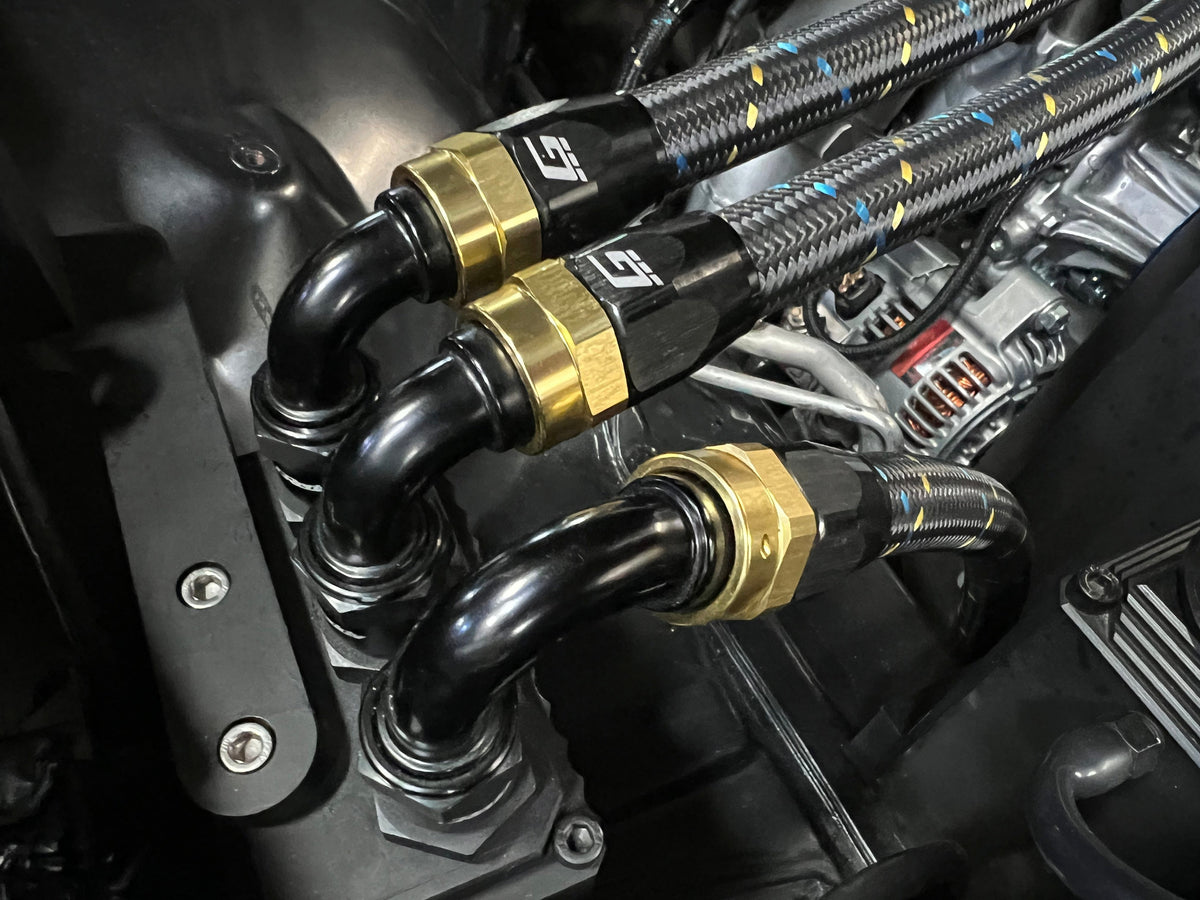 GReddy - GReddy -12 AN Swivel Hose End(s) - Black / Gold anodized - 12801230