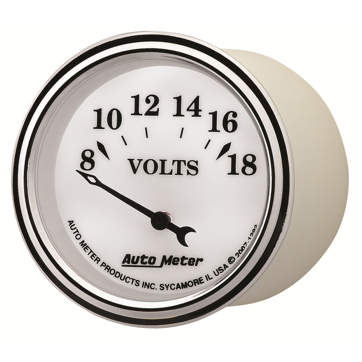 AutoMeter Gauge Voltmeter 2-1/16in. 18V Elec Old Tyme White II - 1292