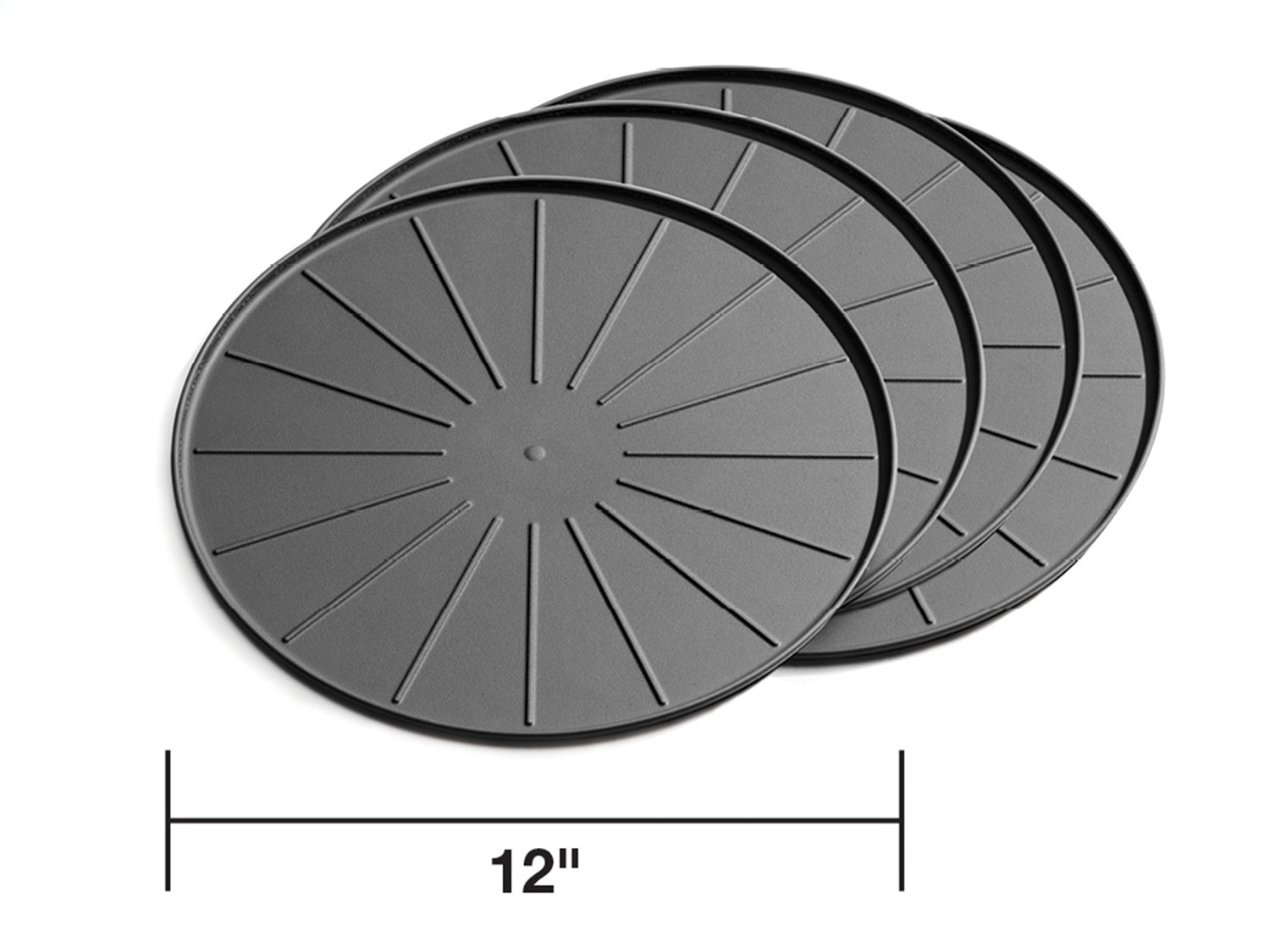Weathertech - Round Coaster Set - Black 12 in. Dia. - 8A12CSTBK