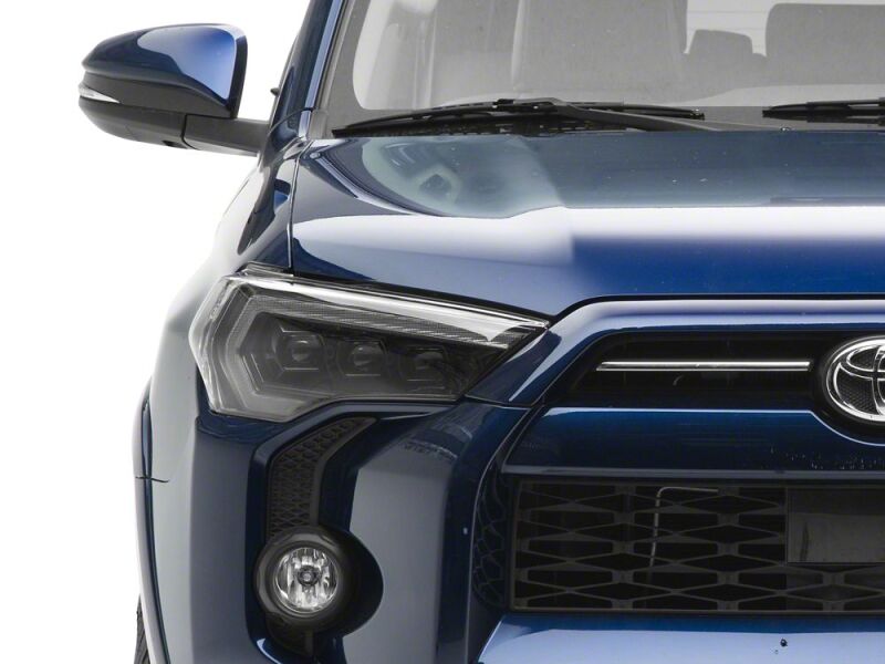 Raxiom 14-24 Toyota 4Runner CXR Series LED Headlights with Amber DRL- Black Housing- Clear Lens - TR33857 - close-up view