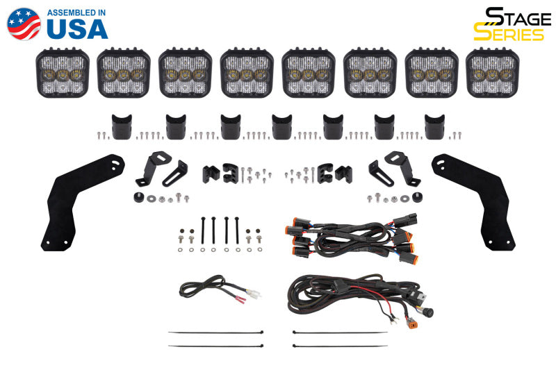 Diode Dynamics 17-24 Can-Am Maverick X3 SS5 Sport CrossLink Roof Lightbar Kit - White Combo - DD7890