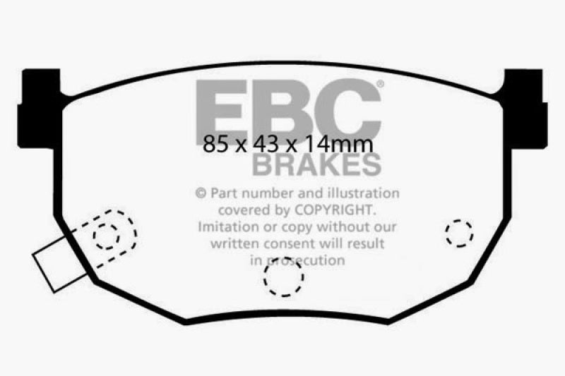 EBC 99-01 Hyundai Elantra 2.0 Greenstuff Rear Brake Pads - DP2528