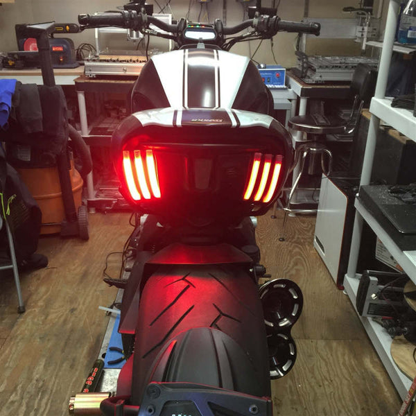 New Rage Cycles 10-19 Ducati Diavel Rear Turn Signals - DVL-RTB-US - front view