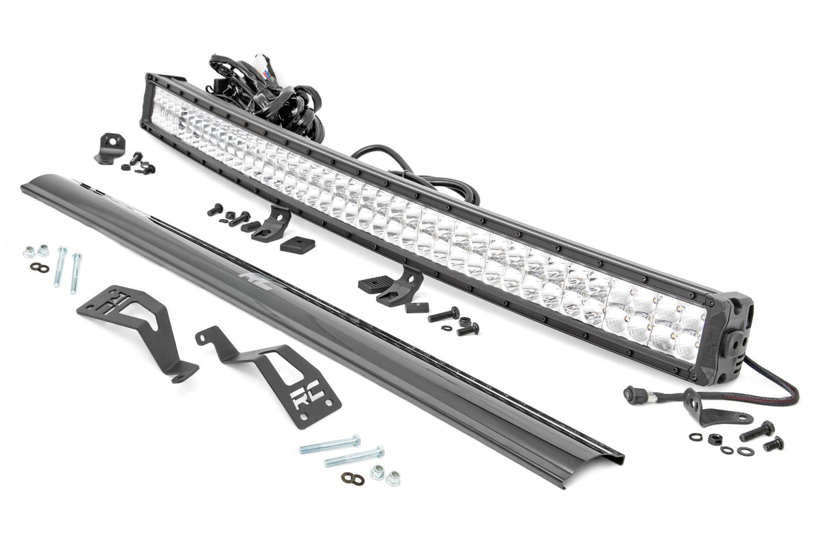 LED Light | Front Mount | 40&quot; Chrome Dual Row | White DRL | Can-Am Commander 1000/Maverick