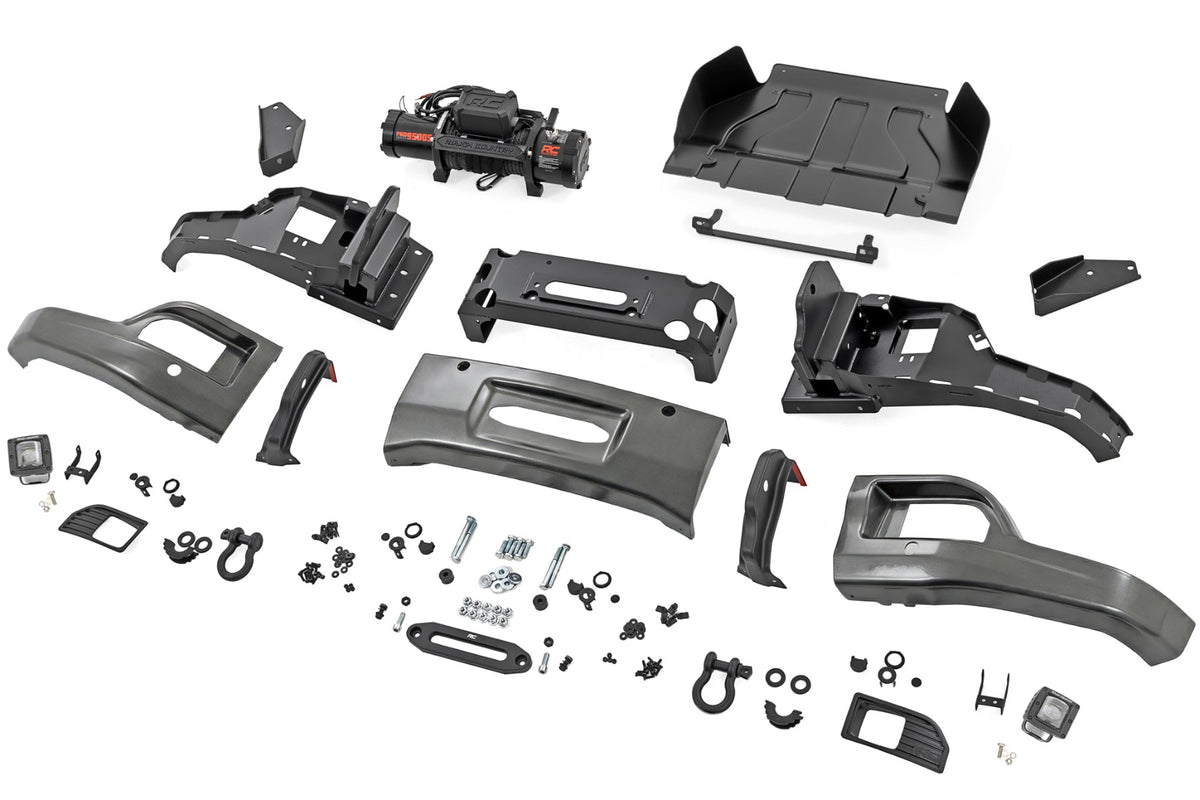 Rough Country - Front FXS Bumper - 12000S - G6M Dark Ash - Chevy Silverado 1500 (23-26) - 13007-G6M