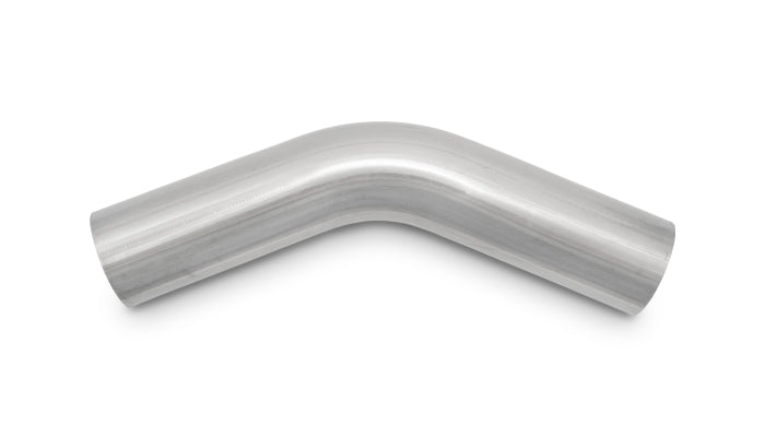 Vibrant 2in O.D. T304 SS 45 deg Mandrel Bend 6in x 6in leg lengths (2in Centerline Radius) - 13096