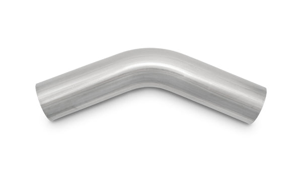 Vibrant 2.75in OD T304 SS 45 Deg Mandrel Bend 6in Leg Length - 13099