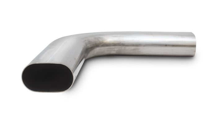 Vibrant 3in Oval (Nominal Size) T304 SS 90 deg Mandrel Bend 6in x 6in leg lengths - 13191